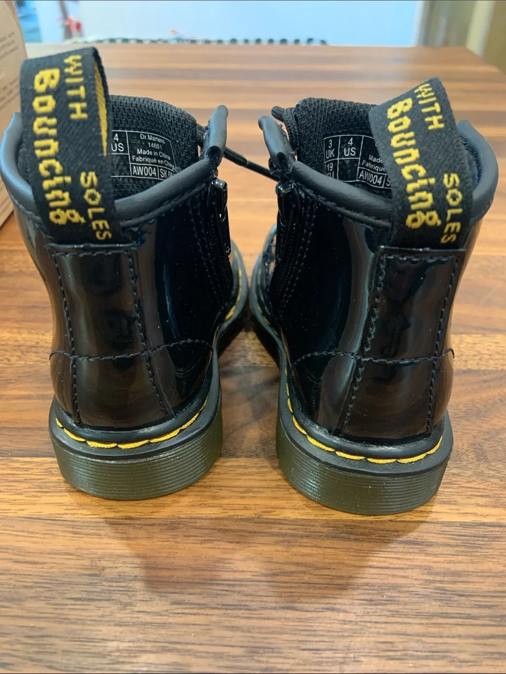 New in Box - Dr. Martens Infant 1460 Black Patent Boots Toddler Size 4